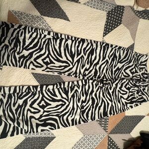 Divided Black and White Zebra Print Flare Jeans